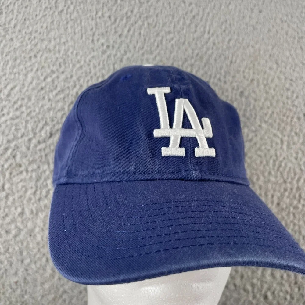 Los Angeles LA Dodgers MLB New Era Strap Back Baseball Hat Cap Blue Embroidered - Picture 2 of 10